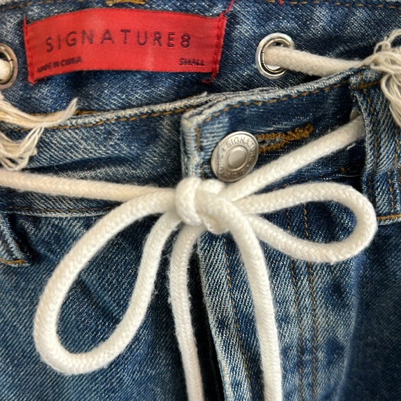 Signature8 Drawstring Jean Shorts - Picture 2 of 4